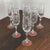 Set of six champagne flutes, made of Lorraine crystal, containing 24% lead and hand-cut. Gérard N7 model, produced in the...