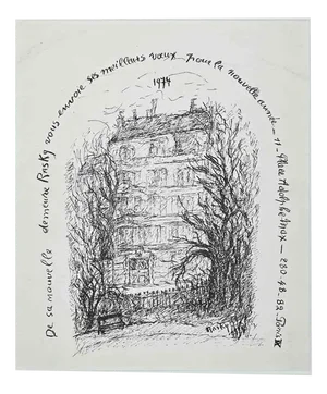 Marie Magdaleine De Rasky, Raskys House in Paris, Original Lithograph, 1974