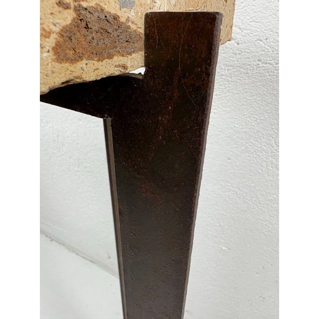 Late 20th Century Rustic Industrial Modern Sculpture Pedestal For Sale In Philadelphia - Image 6 of 10