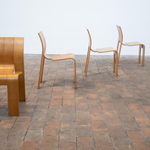 Strip Chairs and Dining Table by Gijs Bakker for Castelijn, 1970s, Set of 5 For Sale - Image 8 of 10