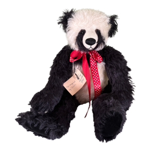 Signed Kathy Bindert Mohair Collectible Panda Bear