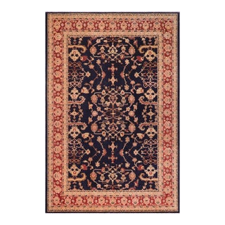 Boho Chic Ziegler Blue Red Hand-Knotted Wool Rug - 12'0'' X 16'1'' For Sale