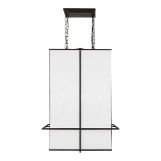 Thom Filicia by Visual Comfort Studio Dresden 4-Light Large Lantern Pendant in Aged Iron For Sale