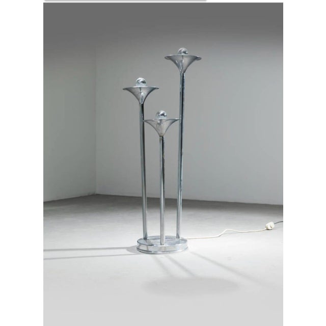 Floor Lamp attributed to Goffredo Reggiani, 1970s, in Very Good conditions. Designed 1970 to 1979 This piece is attributed...