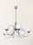Metal Space Age Chrome and Opaline Glass Chandelier, 1970s For Sale - Image 7 of 10