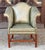 English English Wing Back Chair of Upholstered Leather and Walnut For Sale - Image 3 of 9