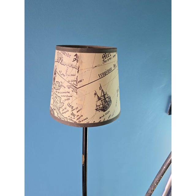 Black Two-Light Floor Lamp, 1950 For Sale - Image 8 of 18