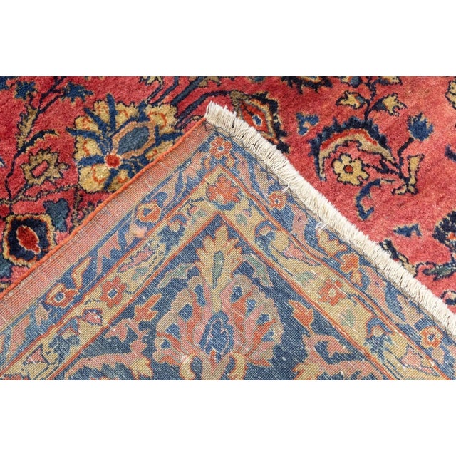 Antique Sarouk Rug 9'2'' x 11'3'' For Sale - Image 4 of 12