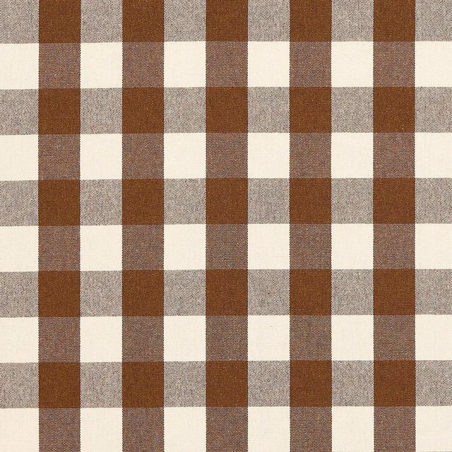 Schumacher Schumacher Dutton Buffalo Check Fabric in Coffee For Sale - Image 4 of 4