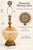 Vintage Etched Amber Glass Rose Urn Lamp With Illuminated Base and Pleated Shade For Sale - Image 10 of 10