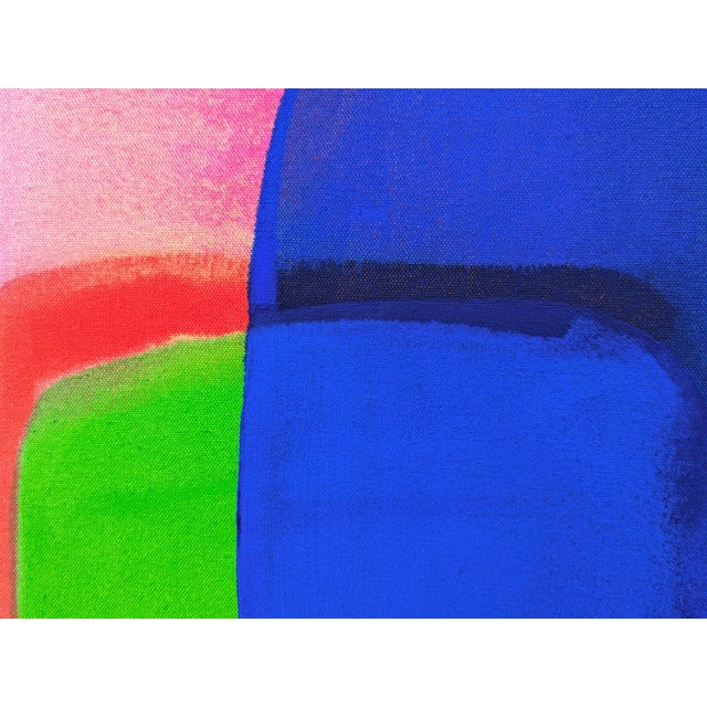 Gary Griffin "Boundary" Contemporary Blue, Pink, Green, & Red Tone Color Field Painting, 2023 For Sale - Image 10 of 11