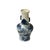 1970s Oriental Small Blue White Scenery Graphic Porcelain Art Vase For Sale - Image 5 of 15