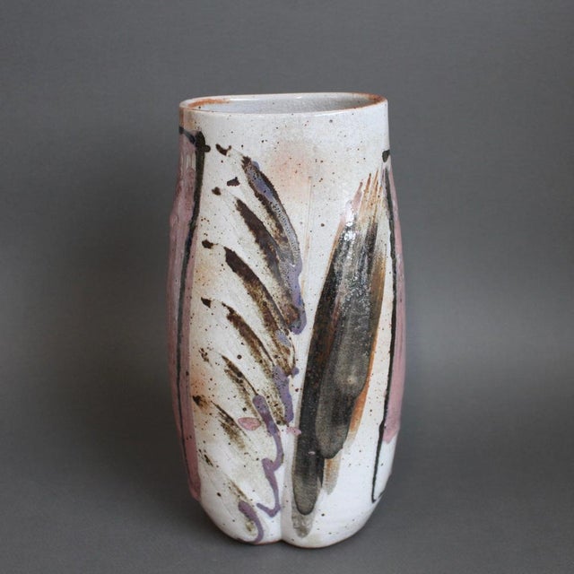 Vintage french ceramic vase (circa 1990s). Discovered in the south of france, this is a quietly assured piece from an as-...