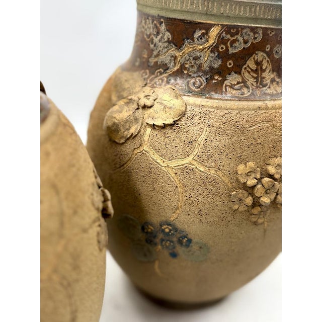 Vases by Ernest Chaplet for Havilland & Cie, 1880, Set of 2, in Flawless conditions. Designed before 1890 This piece has...