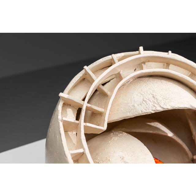 Shell Sculpture with Orange Core, 1970s, Ceramic For Sale - Image 10 of 17