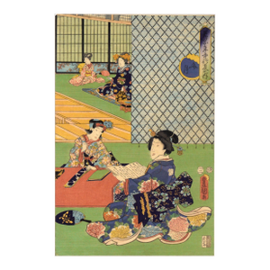 Annual Events for Young Murasaki (July) - Tales of Genji - Japanese Woodblock by Utagawa Kunisada (Toyokuni Iii)