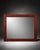 2020s Large Red Wood Framed Rectangular Wall Mirror For Sale - Image 5 of 6