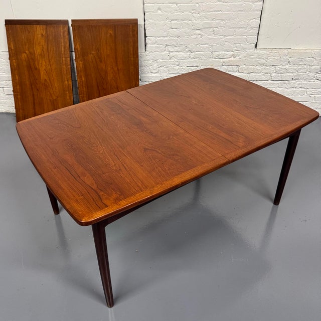 Large Danish Modern Expandable Teak Dining Table for 14 For Sale - Image 14 of 16
