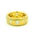 A substantial 18K gold band set with ten brilliant-cut diamonds, totaling approximately 1.90 carats. Each stone is...