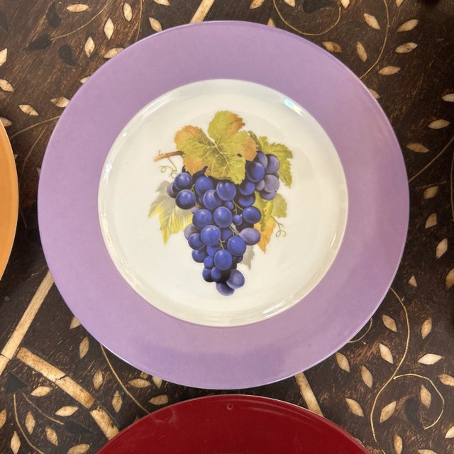 Philippe Deshoulieres Limoge France Porcelain Medium Size Plates Signed Set of 5 For Sale In Miami - Image 6 of 10