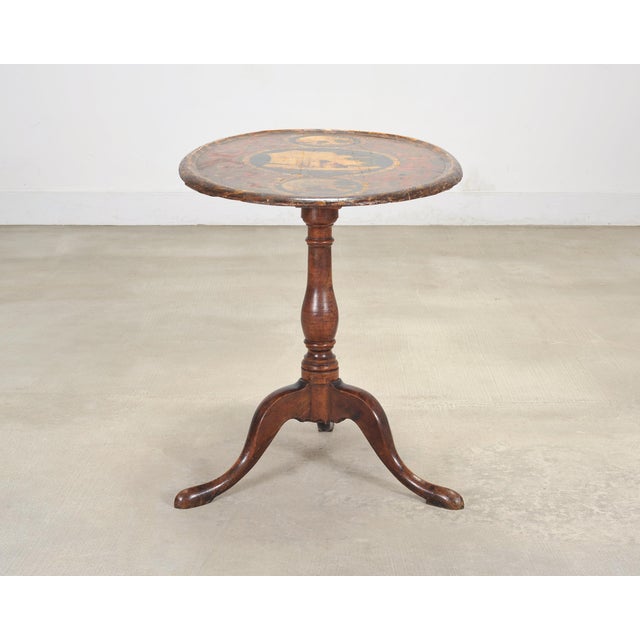 Traditional 19th Century English Georgian Painted Tilt-Top Tripod Table For Sale - Image 3 of 18