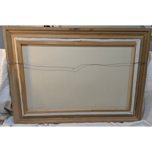 Wood Large H Wilson Painting "Mountain Sunset Over Lake" For Sale - Image 7 of 12