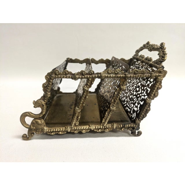 English Antique Brass Letter Holder For Sale - Image 3 of 10
