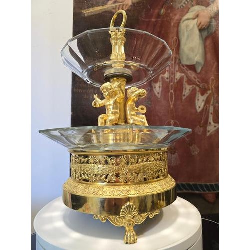 French Empire Ormolu and Cut Crystal Centerpiece from Thomire, 1810 For Sale - Image 9 of 16