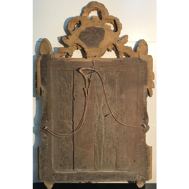 18th Century French Ornate Gold Gilt Mirror For Sale - Image 4 of 4