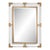 New Gold W/ Acrylic Bars Mirror For Sale