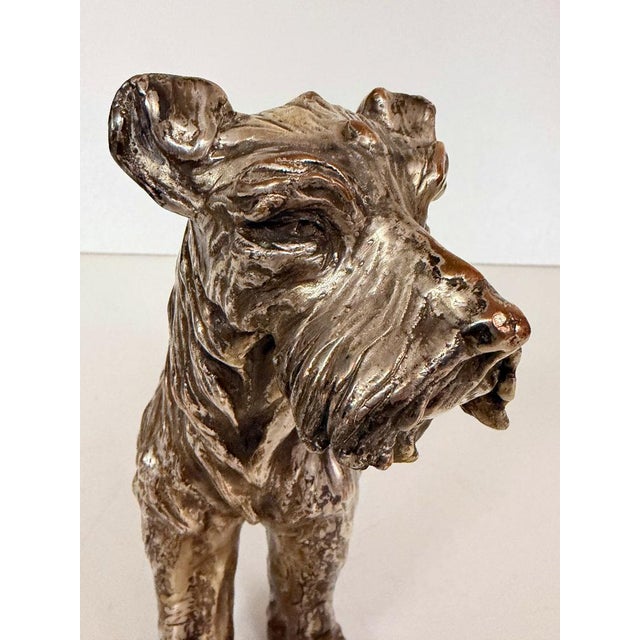 Ceramic, Copper and Silver Schnauzer Dog from Spigarolo, Italy, 1950s For Sale - Image 10 of 13