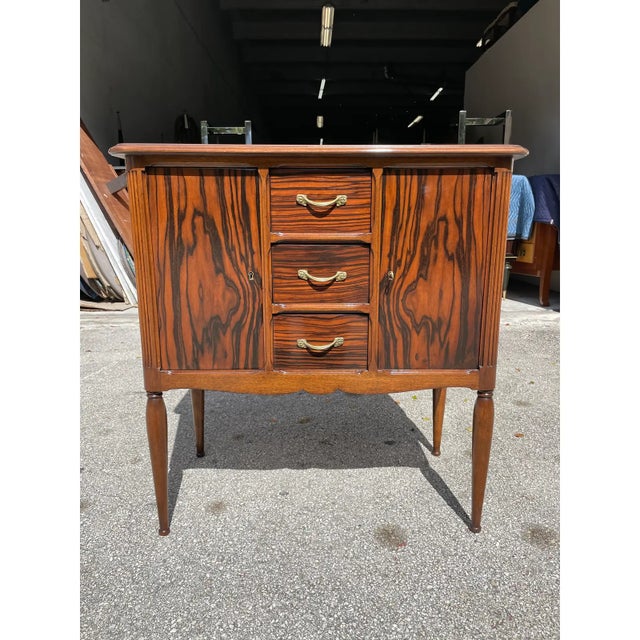Wood 1940s French Art Deco Exotic Macassar Ebony Dry Bars or Buffet For Sale - Image 7 of 13