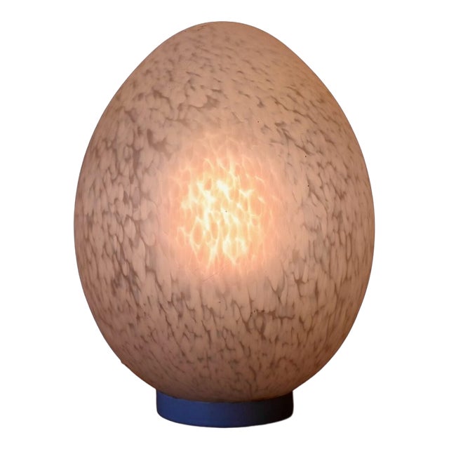 Italian Table Lamp in Speckled Blown Glass, 1970s For Sale