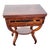 19th C American Empire Flame Mahogany Center Table W/ New Leather Top For Sale - Image 4 of 16