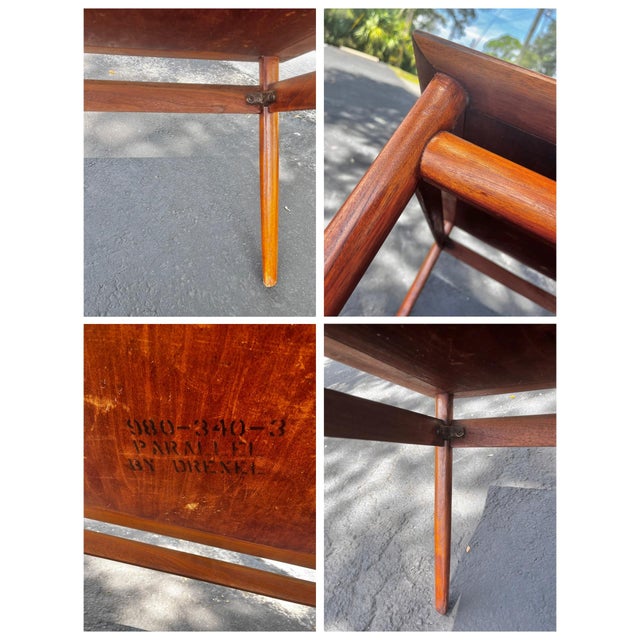 Mid Century Modern Coffee Table With Butterfly Joint | ‘Parallel’ Collection by Barney Flagg for Drexel Furniture For Sale - Image 12 of 12