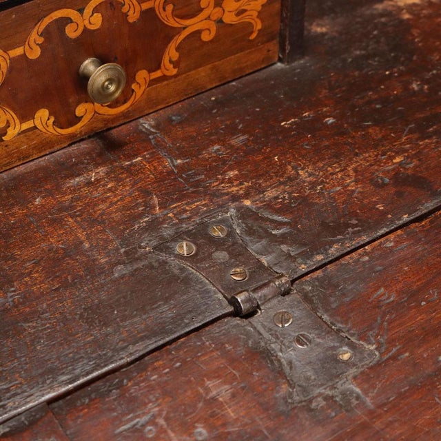 Antique Trumeau in Walnut with Maple Inlays For Sale - Image 11 of 16