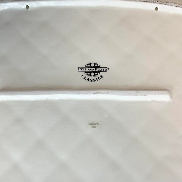 1980s Vintage Arts & Crafts Majolica Fall Thanksgiving Fitz and Floyd Leaf Platter. For Sale - Image 10 of 11