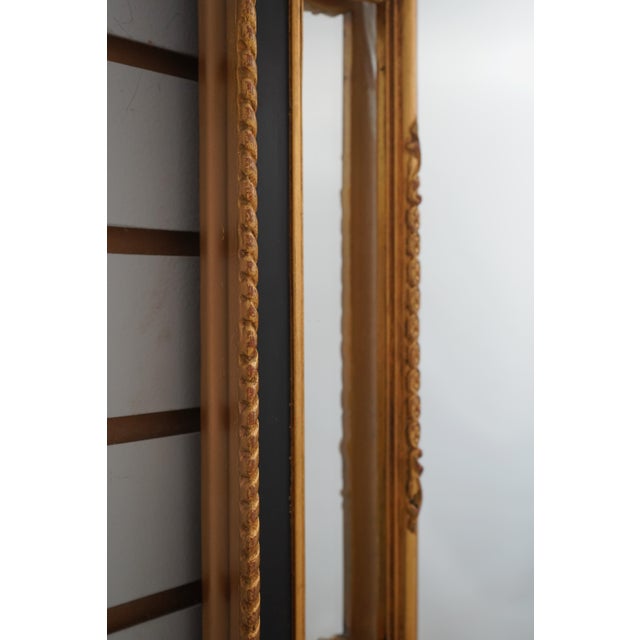 Glass Carvers Guild Rectangular Black & Gold Regency Mirror For Sale - Image 7 of 10