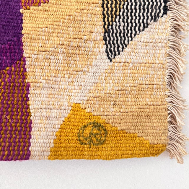1960s C. 1960s Modernist Handwoven FIber Art Textile Panel by Věra Drnková-Žáreck For Sale - Image 5 of 9