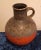 German Orange-Brown Glazed Ceramic Jug Vase, 1970s, in Very Good conditions. Designed 1970 to 1979