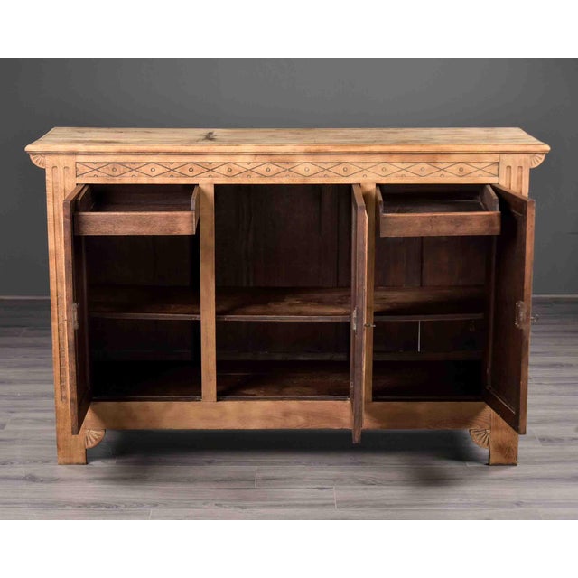 Carved Oak French Art Deco Sideboard, Circa 1930s For Sale - Image 4 of 13