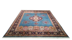 Traditional Persian Tabriz Hand Made Knotted Rug - 9x12