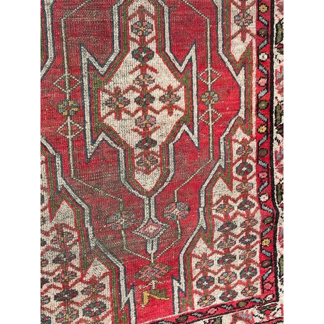 Vintage Rustic Distressed Mazlaghan Rug, 1950s For Sale - Image 13 of 16