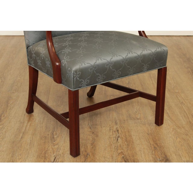 1990s Chippendale Style Hickory Chair Mahogany Armchair For Sale - Image 5 of 13