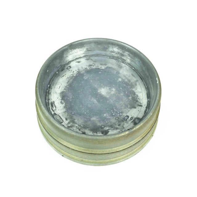 Metal Mid 20th Century Victorian Large Round Musical Metal Box With Glass Insert For Sale - Image 7 of 11