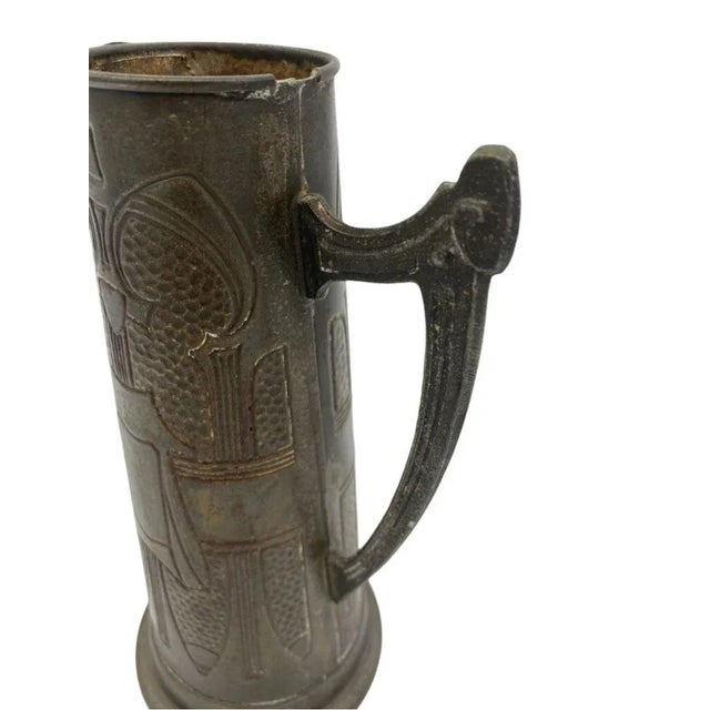1900 - 1909 Late Victorian Austrian Bronze Art Nouveau Pitcher For Sale - Image 5 of 5