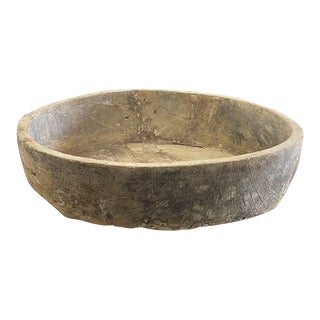 Vintage Wooden Parat Bowl - Large For Sale