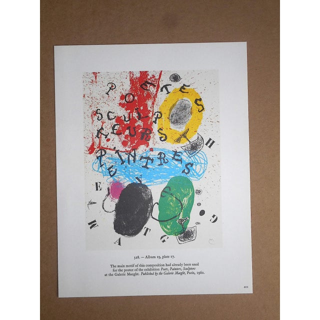 1970s Vintage Mid 20th C. Modern Lithograph-Joan Miro For Sale - Image 5 of 5