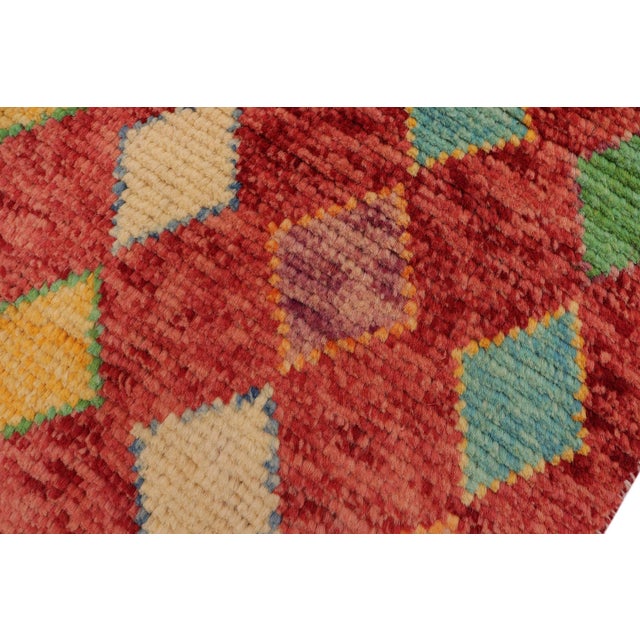 Textile Eclectic Balochi Red/Blue Wool Rug - 3'3''x5'0'' For Sale - Image 7 of 11