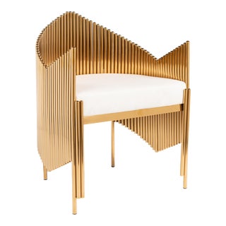 Showrrom Sample Crespo Gold Accent Chair For Sale